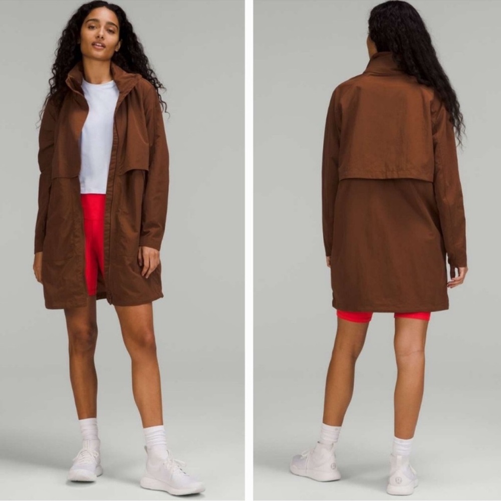 Lululemon Always Effortless Long Jacket Roasted Brown Size 2